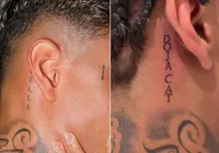 MC Cabelinho apaga tatuagem para Bella Campos e faz homenagem no lugar