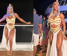 Aline Patriarca surge como Cleópatra em passeio de luxo e corpão choca