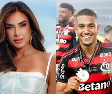 Nicole Bahls surge em clima íntimo com atacante do Flamengo em festa