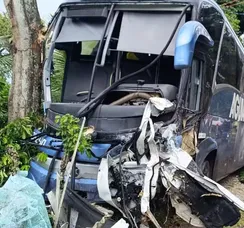 Acidente entre ônibus e pick-up deixa um morto e três feridos na Bahia