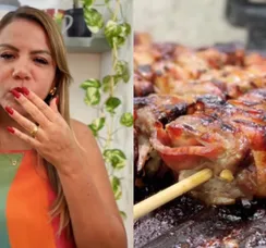 Aprenda a fazer o espetinho de carne no bacon da Mani Reggo