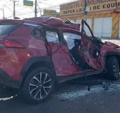 Empresário morre após colisão na Bahia; carro foi arrastado por ônibus