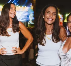 Ivete Sangalo curte noitada com Scheila Carvalho em Praia do Forte