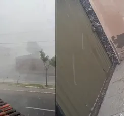 Moradores de cidade da Bahia são surpreendidos com chuva de granizo