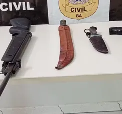 Polícia apreende armas com suspeito de importunação em Alagoinhas