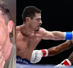 Sacha Bali exibe cinturão e provoca Davi Brito após luta: 'Sangue'