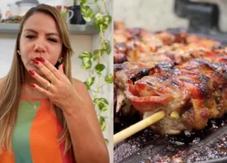 Aprenda a fazer o espetinho de carne no bacon da Mani Reggo