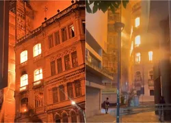 Casarão pega fogo e atinge três prédios no centro de Salvador
