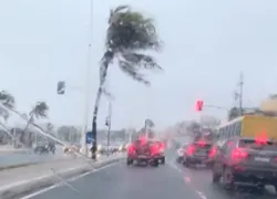 Chuva forte deixa mar agitado, provoca ventania e estragos na Bahia
