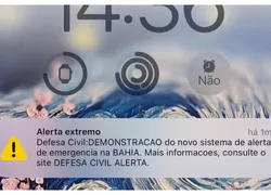 Defesa Civil emite demonstração de alerta para emergências via SMS