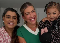 Lore Improta homenageia Preta Gil ao lado de Leo e Liz: 'Exemplo'