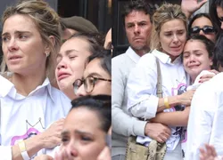 Neta de Preta Gil se desespera em velório e é amparada por Dieckmmann
