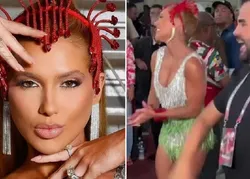 Virginia usa look pesadíssimo e ignora treta com Guedez na Grande Rio