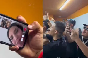 Filho de Ivete liga para a mãe ao lado de Veigh e rapper surpreende