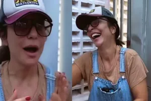 Ivete ganha festa surpresa em aeroporto e reage: ‘Virada no dendê’