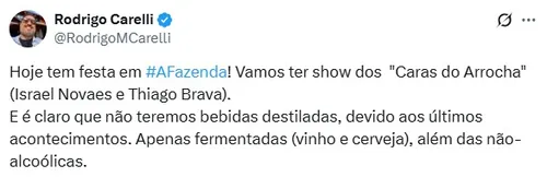 
					A Fazenda 17: diretor da Record faz drástica mudança devido à metanol
				
				