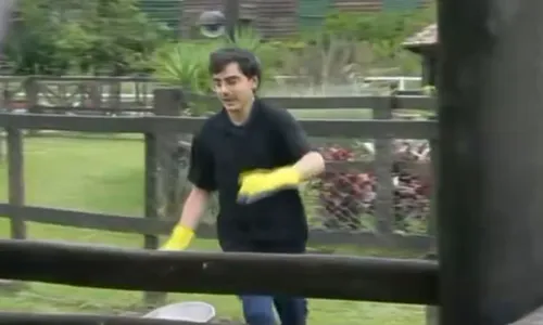 
					A Fazenda: Dudu Camargo quase se dá mal e leva mordida: 'Pula a cerca'
				
				