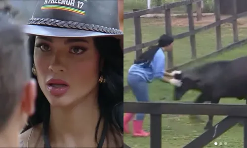 
					A Fazenda: Rayane se revolta ao levar cabeçadas de búfalos e web reage
				
				