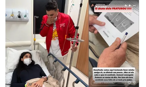 
				
					Amigo de Bia Miranda revela diagnóstico após agressão: 'Fraturou'
				
				