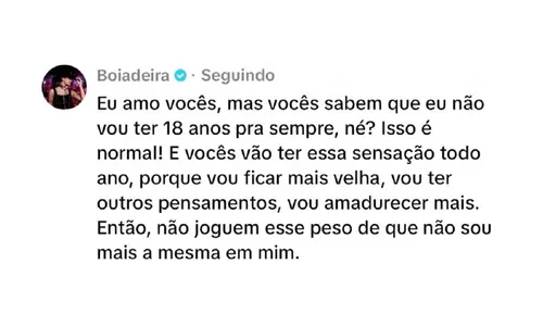 
					Ana Castela dá 'bronca' em fãs após acusações sobre comportamento
				
				