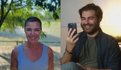   					Ana Paula Arósio e Thiago Lacerda emocionam em reencontro na Globo  				  				