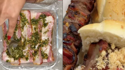   					Aprenda a fazer o espetinho de carne no bacon da Mani Reggo  				  				