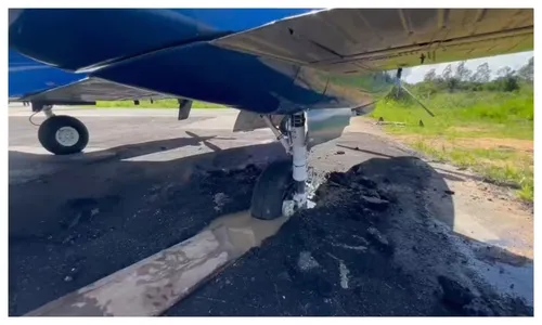
				
					Avião usado como UTI causa susto ao atolar em aeródromo na Bahia
				
				