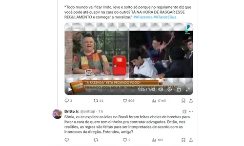 
					Britto Jr alfineta diretor de 'A Fazenda' após expulsão de Gaby Spanic
				
				