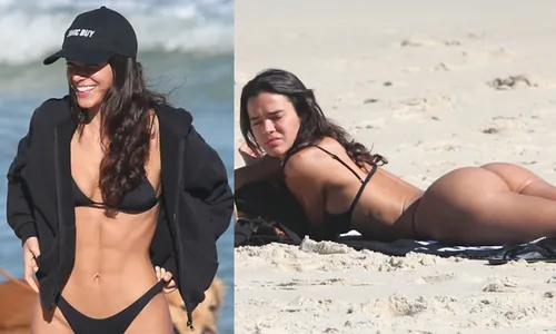 
					Bruna Marquezine é flagrada com bumbum para cima na praia; FOTOS
				
				
