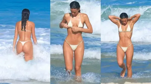 
				
					Bruna Marquezine ostenta abdômen trincado em praia do Rio; FOTOS
				
				