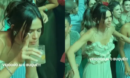 
				
					Bruna Marquezine viraliza ao disputar buquê de Giovanna Lancellotti
				
				