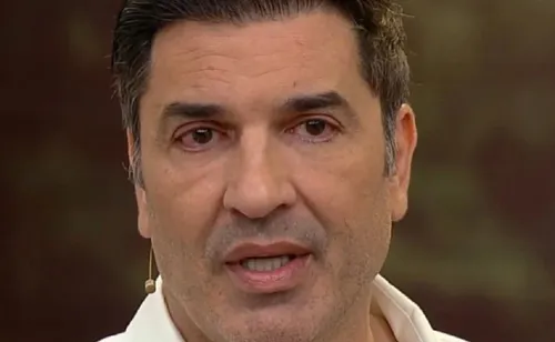 
					Edu Guedes cai no choro ao voltar à televisão ao lado de Ana Hickmann
				
				