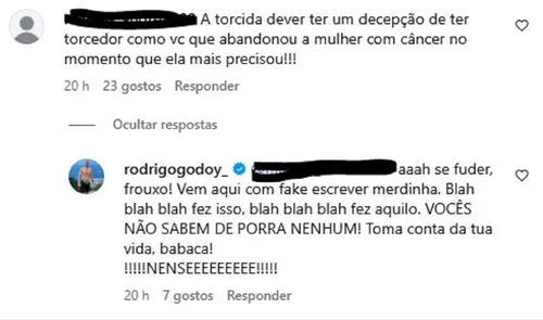 
					Ex de Preta Gil xinga seguidor ao ser acusado de abandonar cantora
				
				