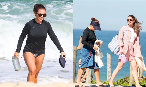 
				
					Fernanda Souza celebra aniversário com namorada em praia; FOTOS
				
				