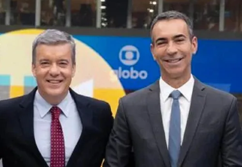 
					Ana Maria manda surpresa para César Tralli em despedida do Jornal Hoje
				
				