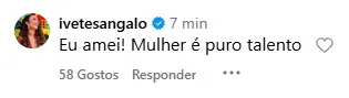 
					Ivete Sangalo se derrete por Daniela Mercury: ‘Eu amei’
				
				