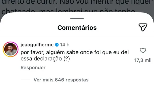 
					João Guilherme se irrita ao falar de ciúmes entre Bruna e Shawn Mendes
				
				
