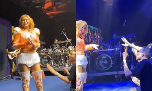 
					Joelma se revolta ao ser tocada em parte íntima por fã; VÍDEO
				
				