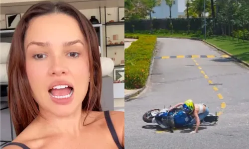 
					Juliette sofre queda de moto que ganhou do namorado; vídeo
				
				