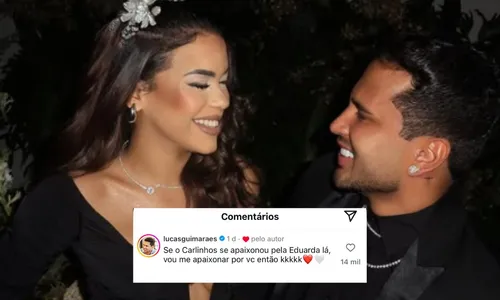 
					Lucas Guimarães ironiza affair de Carlinhos com famosa: 'Apaixonou'
				
				