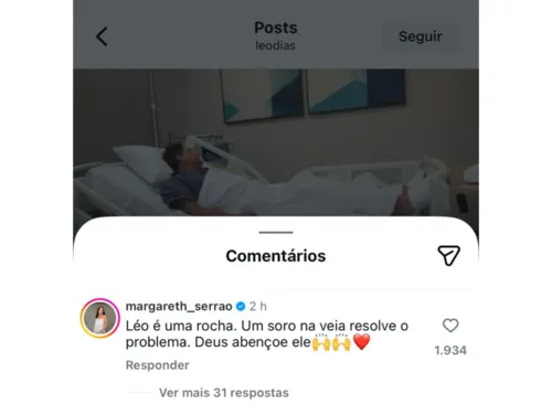 
					Filha de Leonardo atualiza estado de saúde do cantor após internação
				
				