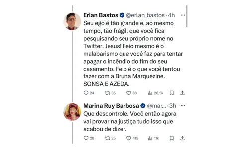 
					Marina Ruy Barbosa ameaça processar jornalista após ataques: 'Sonsa'
				
				