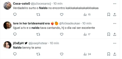 
					Naldo vira piada ao revelar amizade com grandes astros: 'Pérolas'
				
				