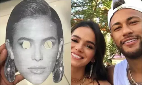   					Neymar é provocado por torcida com máscaras de Bruna Marquezine  				  				