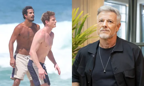 
					Marcello Novaes e filhos posam sem camisa em folga de 'Dona de Mim'
				
				