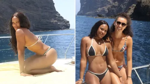 
				
					Rebeca Andrade e Gabi Guimarães surgem juntas e web especula romance
				
				