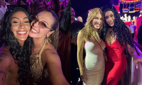 
					Rosiane Pinheiro tieta Carla Perez e Lore Improta em show de Ivete
				
				
