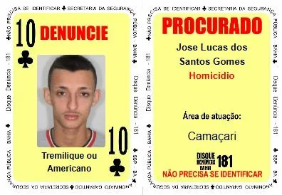 
				
					Seis suspeitos são inseridos no Baralho do Crime da Segurança Pública
				
				