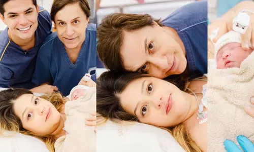 
					Tom Cavalcante se emociona com nascimento da neta, Antonella; veja
				
				