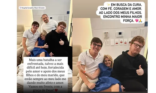 
					Val Marchiori é hospitalizada e desabafa em meio a luta contra câncer
				
				